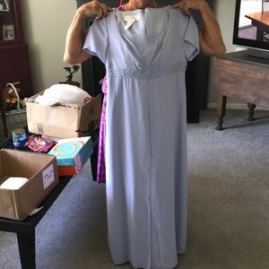 Periwinkle gown from David’s bridal
